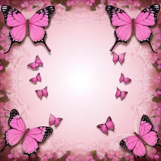 pink butterflies aesthetic