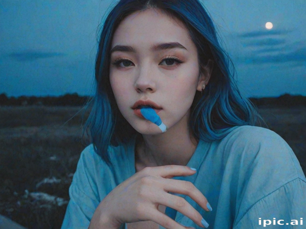 blue aesthetic photos