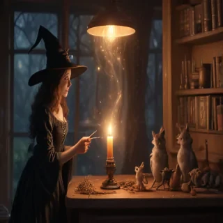 vintage witch art