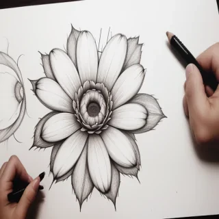aesthetic flower drawing