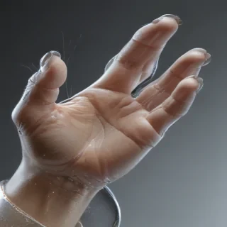 transparent praying hands