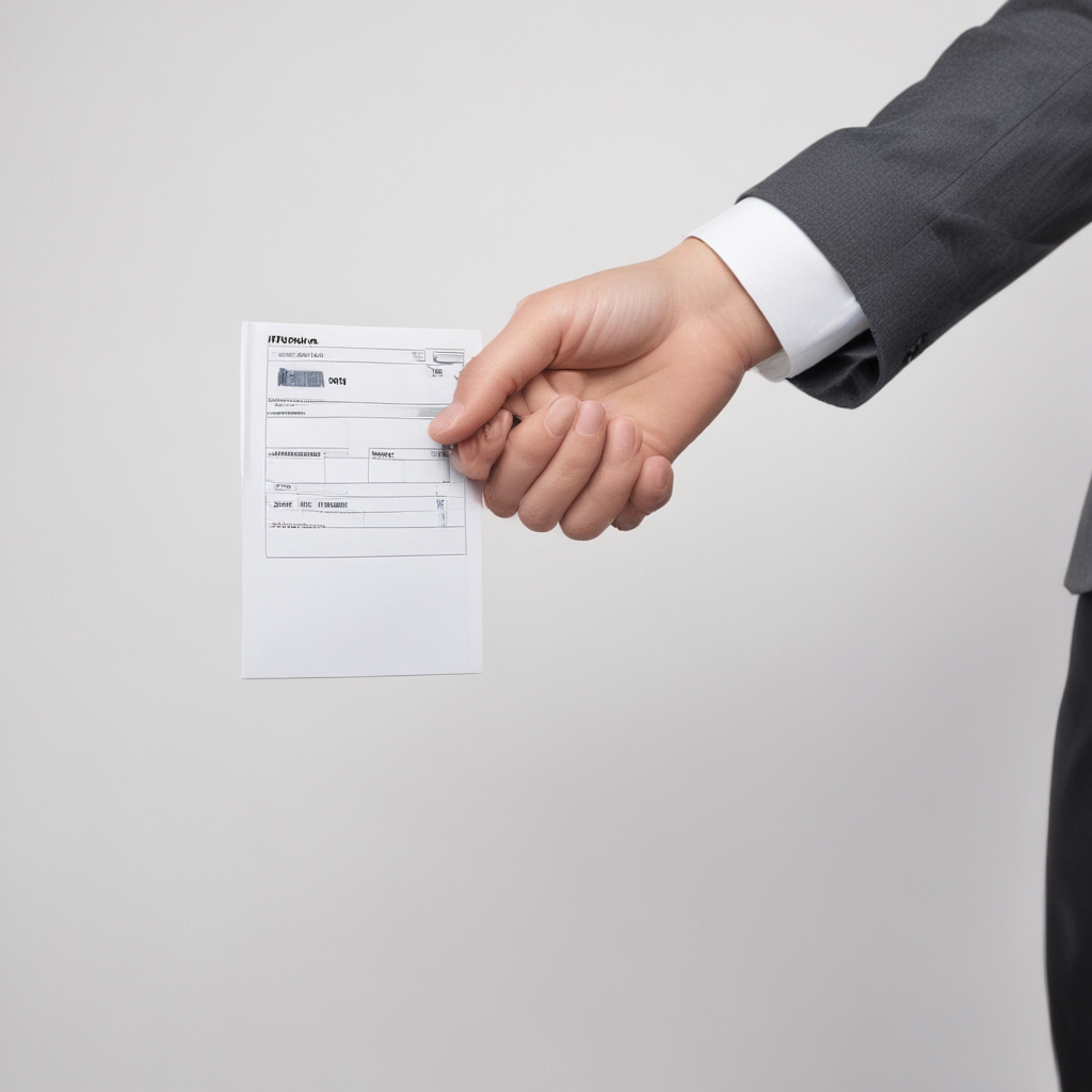 white background with an illustration of a person handle files to ...