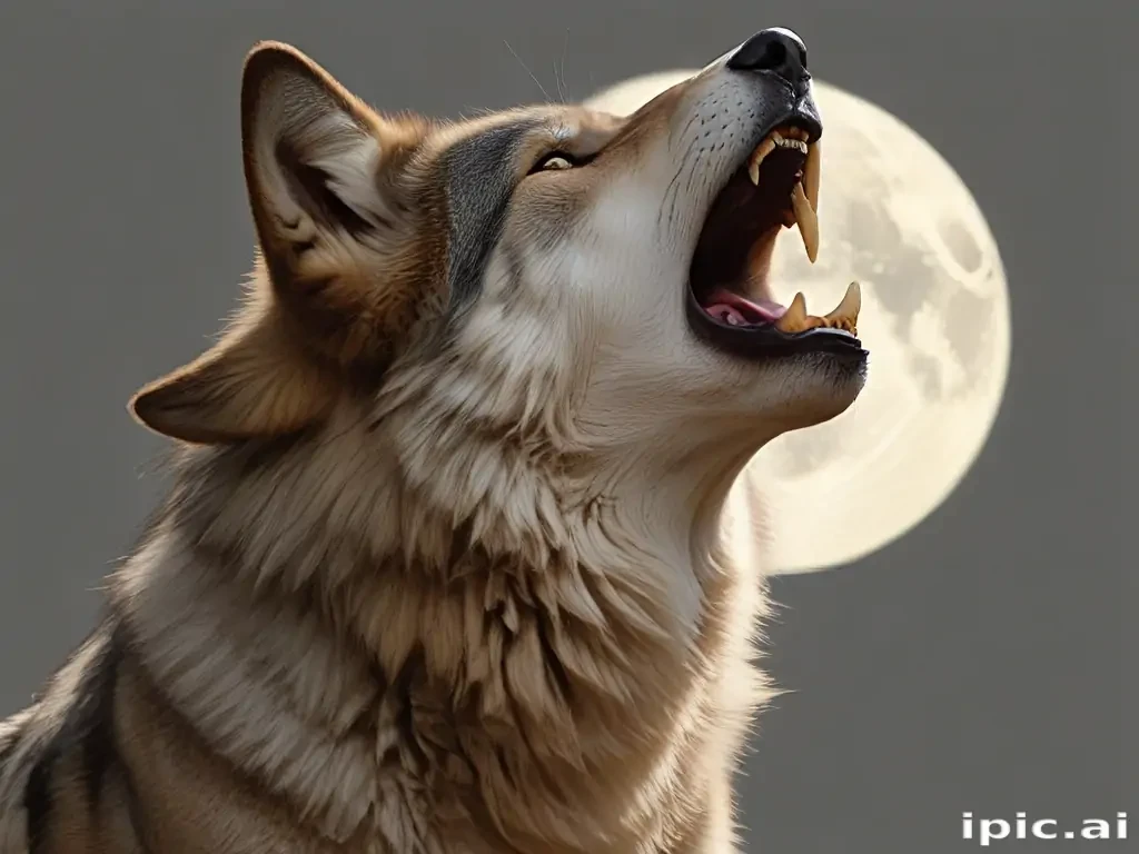 wolf howling png