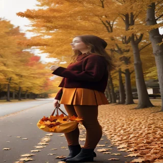 fall leaves aesthetic