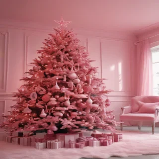 pink christmas aesthetic wallpaper