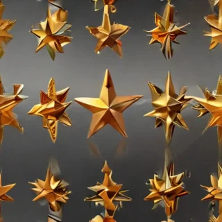 transparent gold star