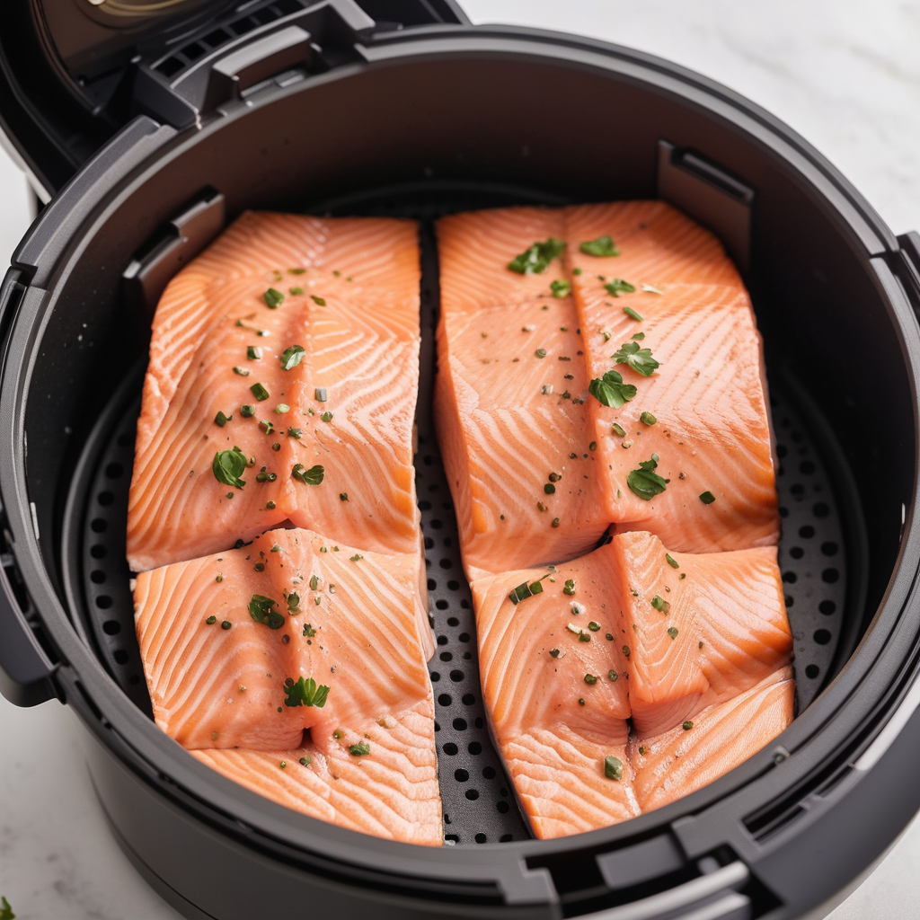 how long to cook frozen salmon in air fryer