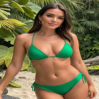 lizzy green bikini