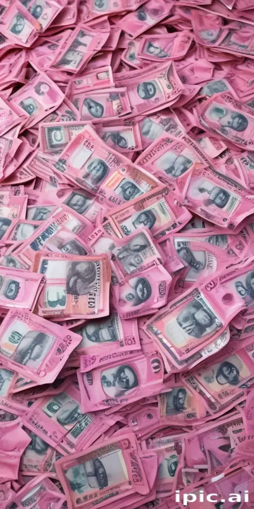 pink money background