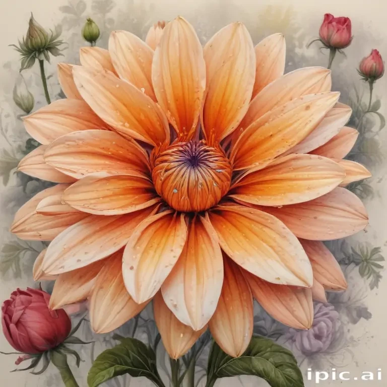 flower drawing with color