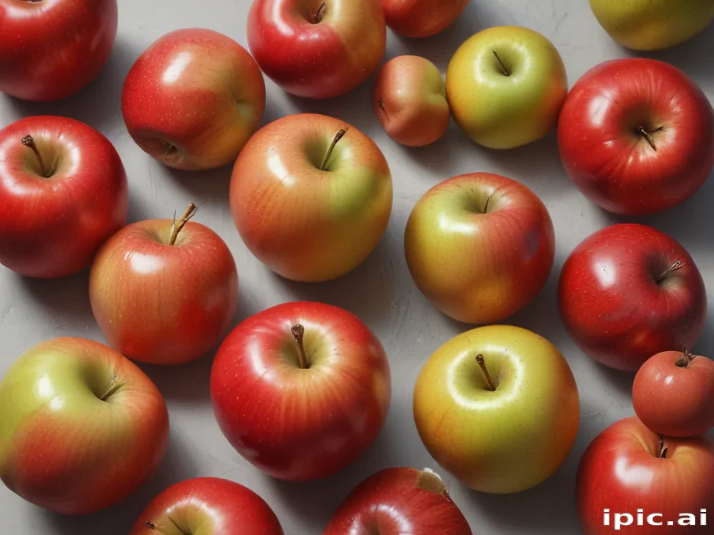 drawn apples