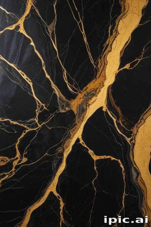 black and gold marble