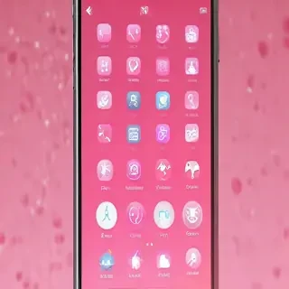 pink home screen