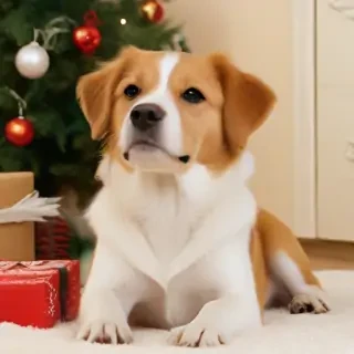 christmas wallpaper dog