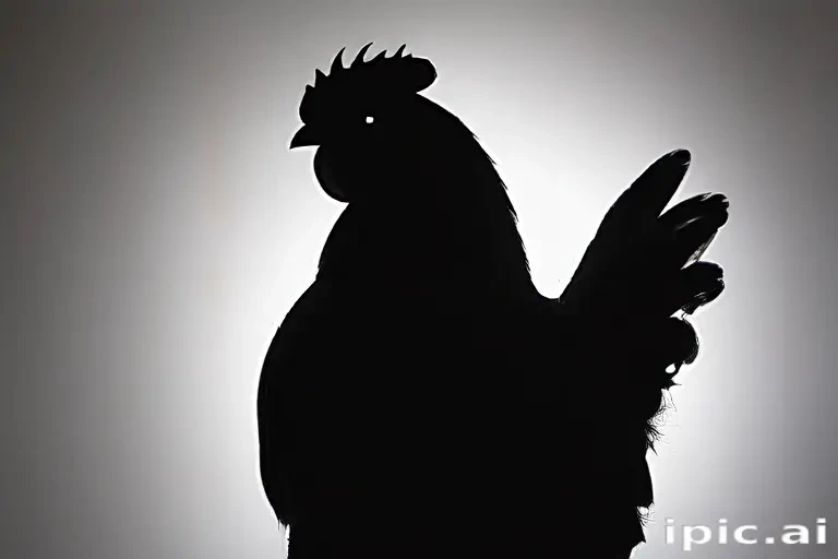 silhouette of a chicken
