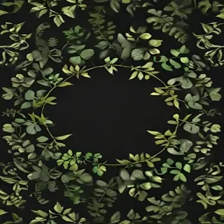 circle with leaves