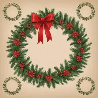 christmas wreath clip art