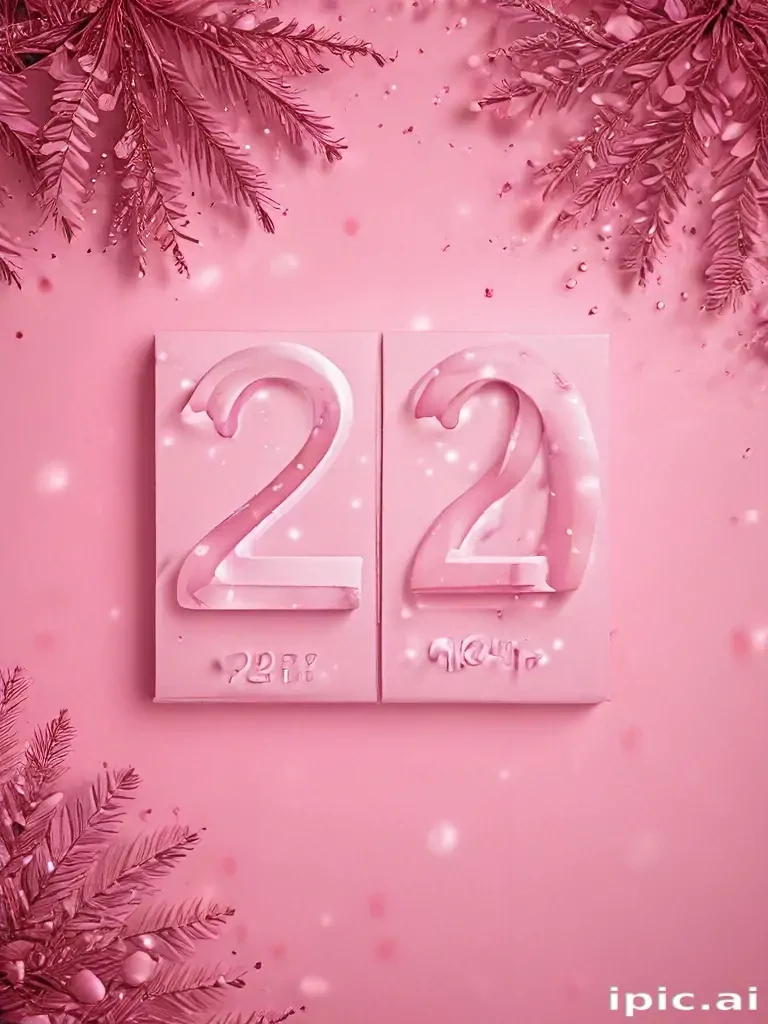 pink happy new year 2024
