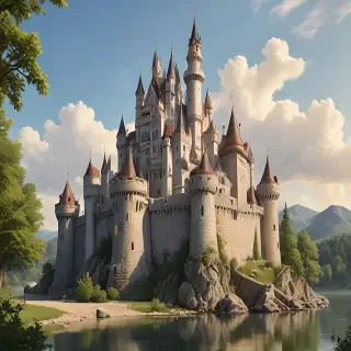 cartoon of castle
