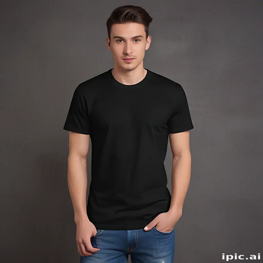 black tee mockup