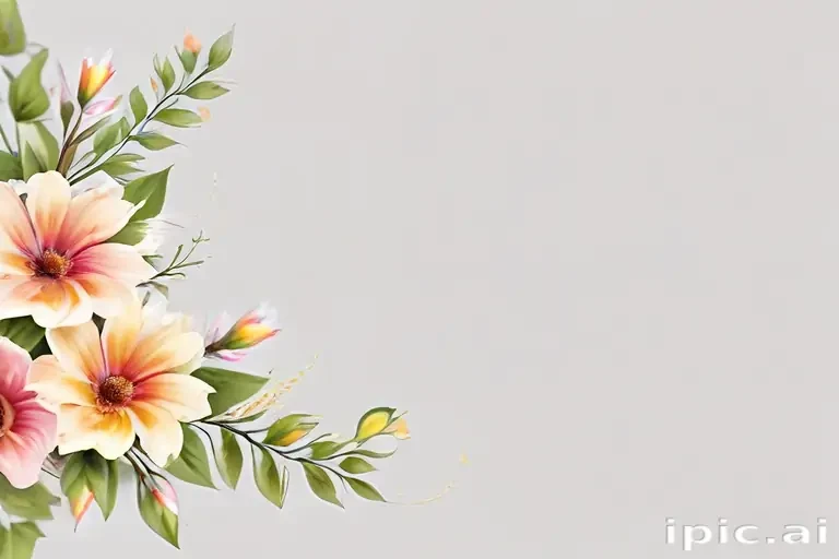flower border transparent