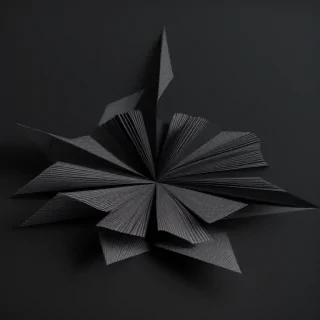 crumpled black paper