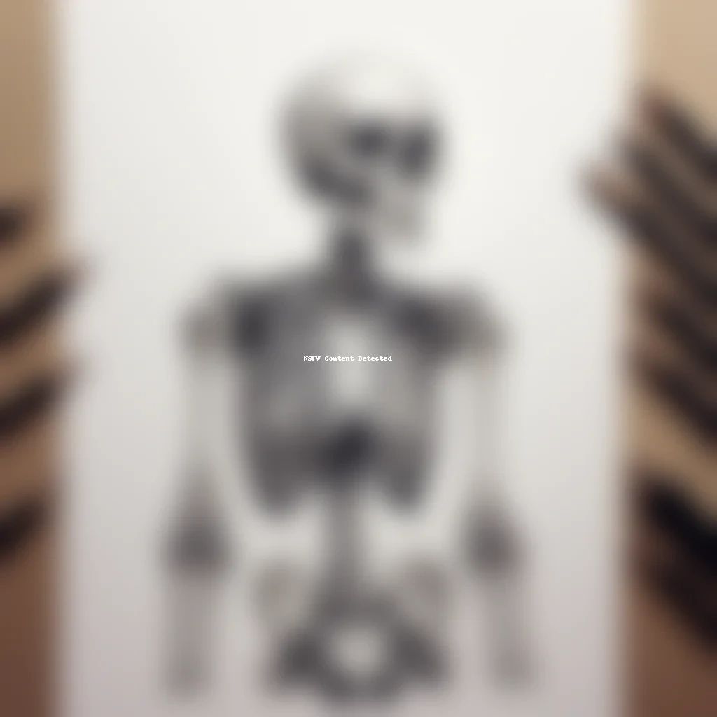 creative skeleton drawings