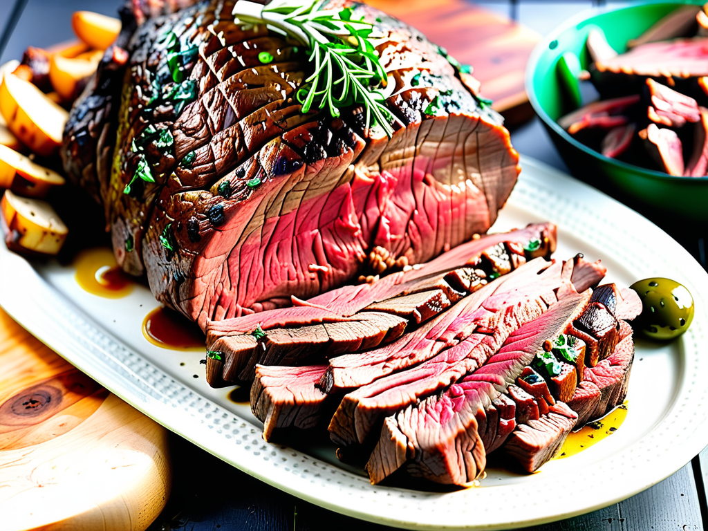 chuck roast on green egg