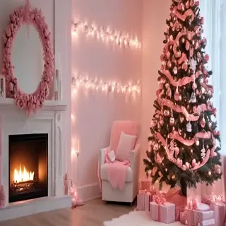pink christmas aesthetic