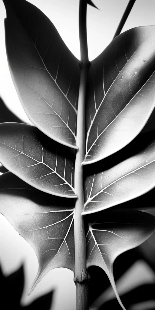 leaf picture black and white