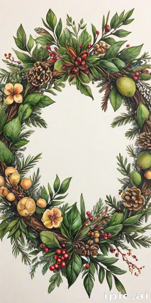 wreath drawing