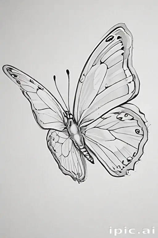 butterfly drawing outline