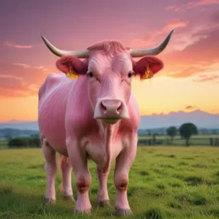 pink cow wallpaper