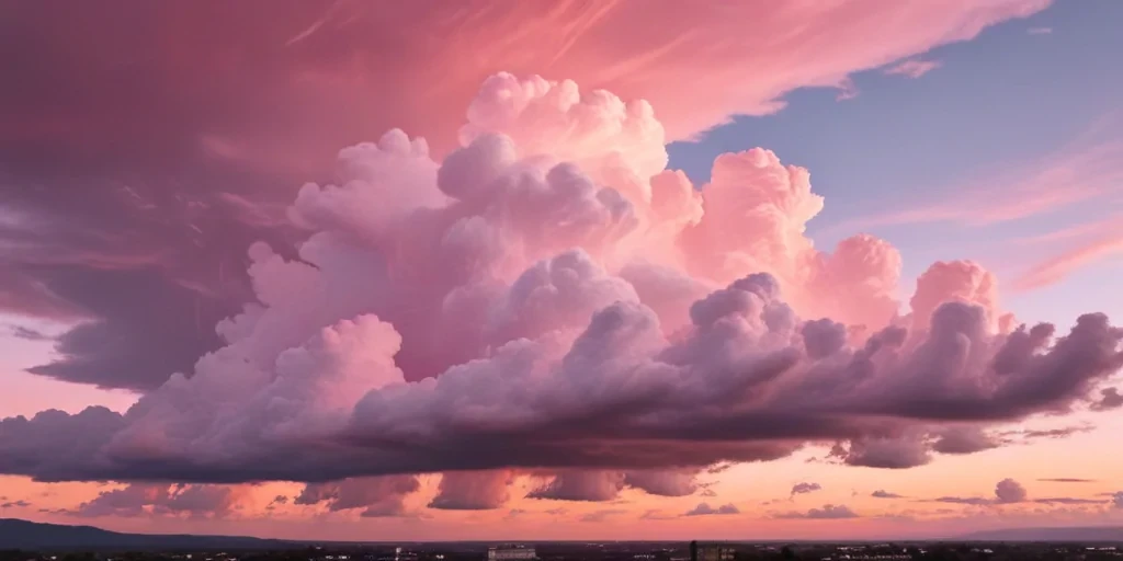 aesthetic pink clouds