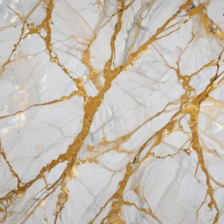 white and gold marble