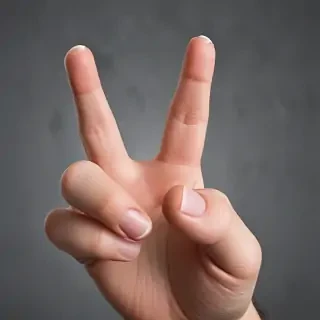 middle finger transparent