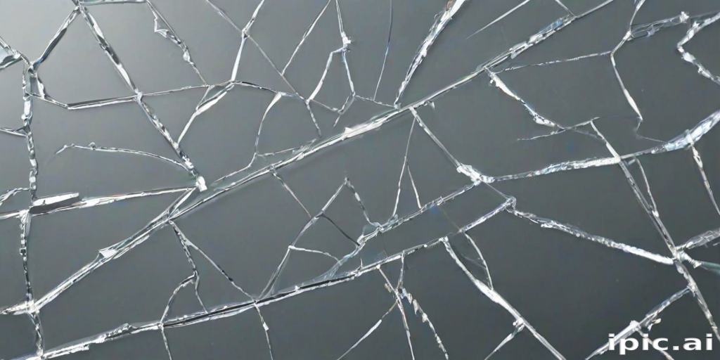 cracked glass transparent