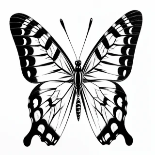 butterfly drawing aesthetic