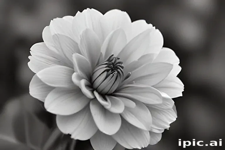 black and white flower