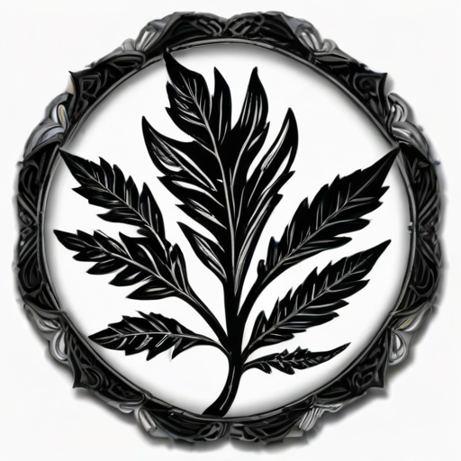 clipart leaf black and white