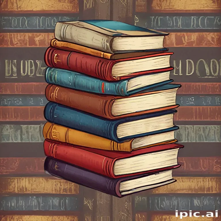 stacked books clip art