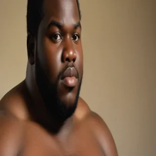 black fat man