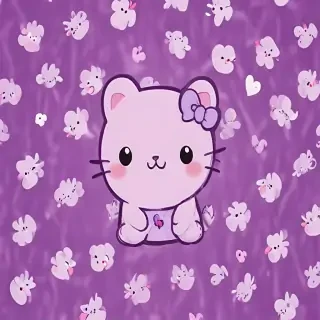 kawaii purple wallpaper