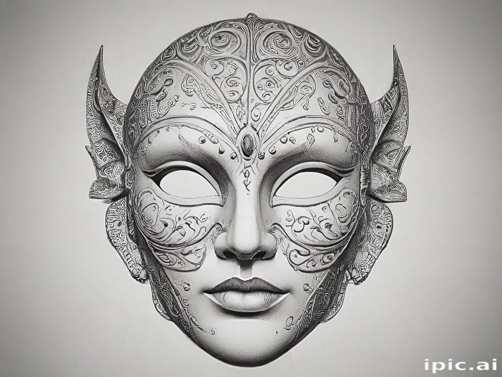 drawing of a mask