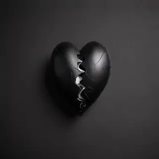 broken heart black