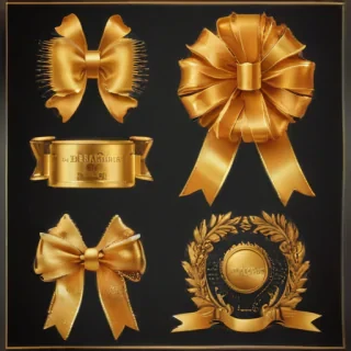 gold ribbon clipart