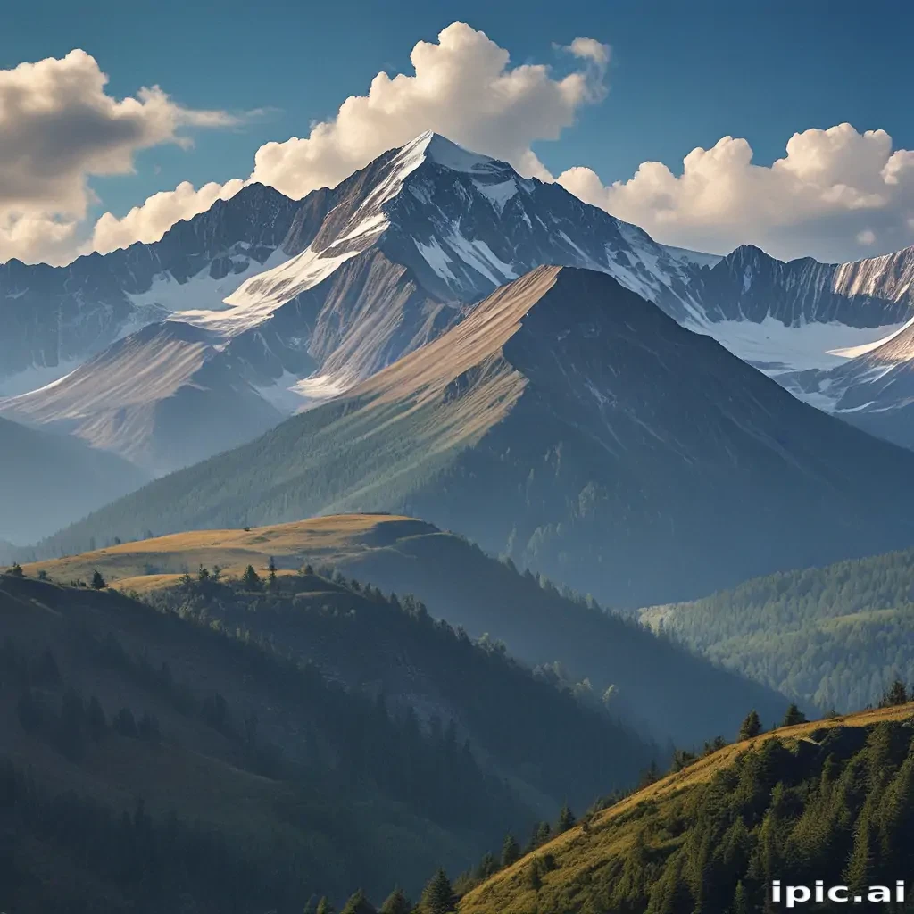mountainous background