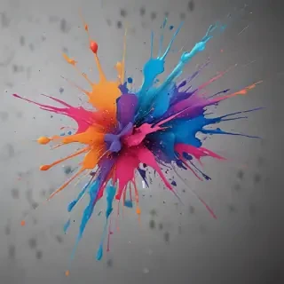 transparent paint splatter