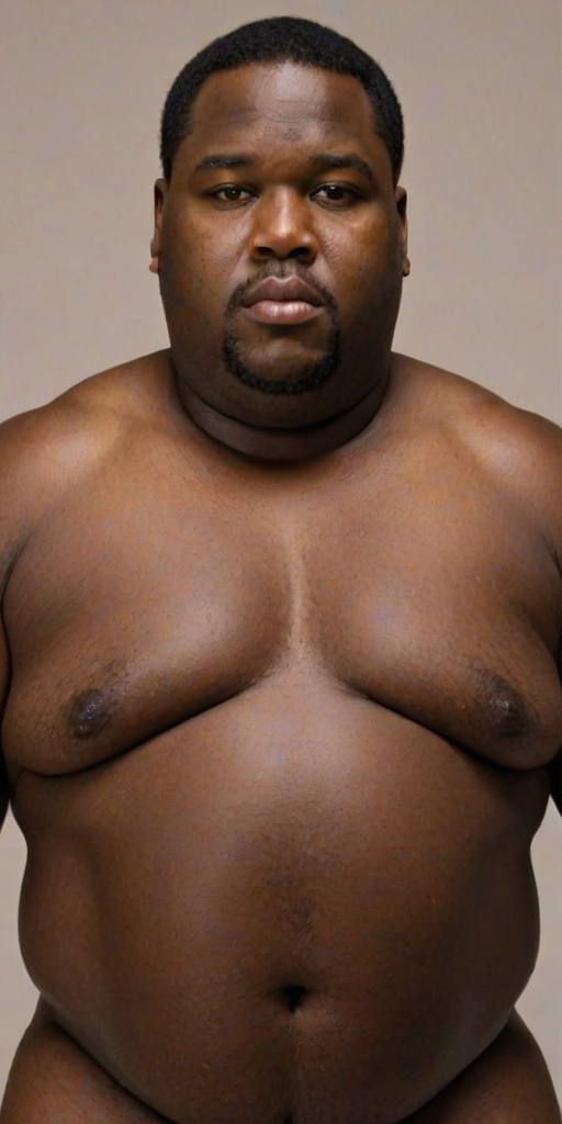black fat man