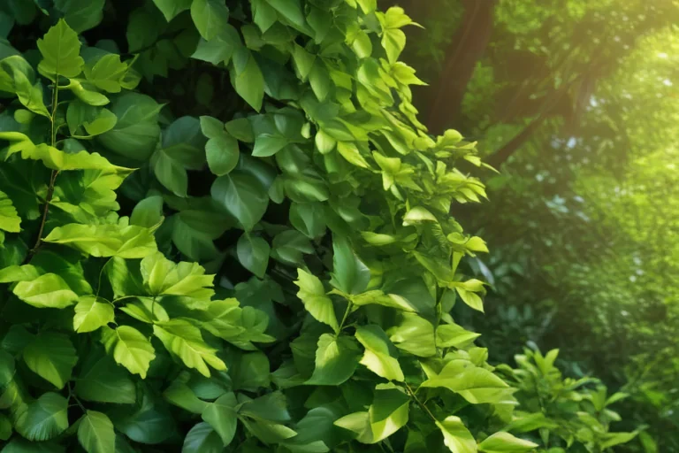 background with green leaves
